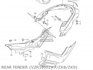 REAR FENDER (VZR1800ZK7/ZK8/ZK9) - VZR1800N BOULEVARD M109R 2009 (K9) CALIFORNIA (E33)