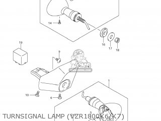 TURNSIGNAL LAMP (VZR1800K6/K7) - VZR1800N BOULEVARD M109R 2009 (K9) CALIFORNIA (E33)