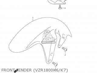 FRONT FENDER (VZR1800K6/K7) - VZR1800Z BOULEVARD M109R 2007 (K7) CALIFORNIA (E33)