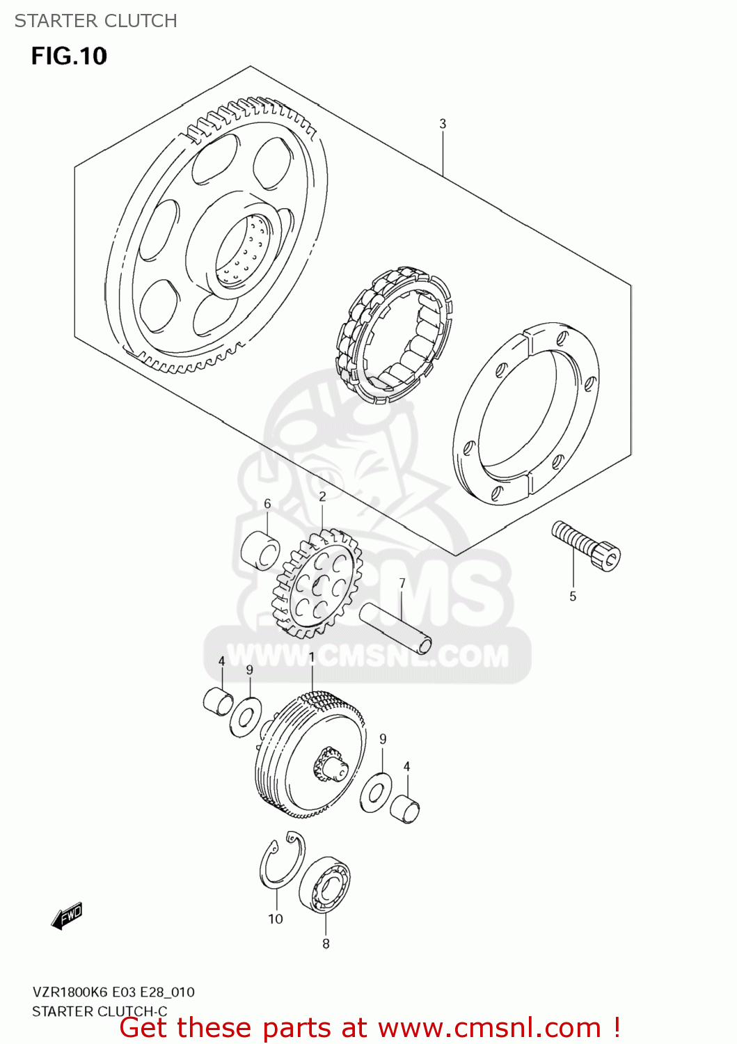 STARTER CLUTCH VZR1800Z BOULEVARD M109R 2008 (K8) CALIFORNIA (E33)