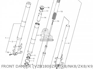 FRONT DAMPER (VZR1800ZK7/K8/NK8/ZK8/K9/NK9/ZK9) - VZR1800Z BOULEVARD M109R 2008 (K8) CALIFORNIA (E33)