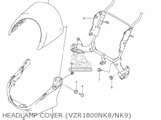 HEADLAMP COVER (VZR1800NK8/NK9) - VZR1800Z BOULEVARD M109R 2008 (K8) CALIFORNIA (E33)