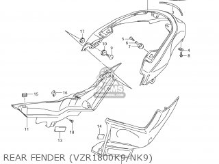 REAR FENDER (VZR1800K9/NK9) - VZR1800Z BOULEVARD M109R 2008 (K8) CALIFORNIA (E33)