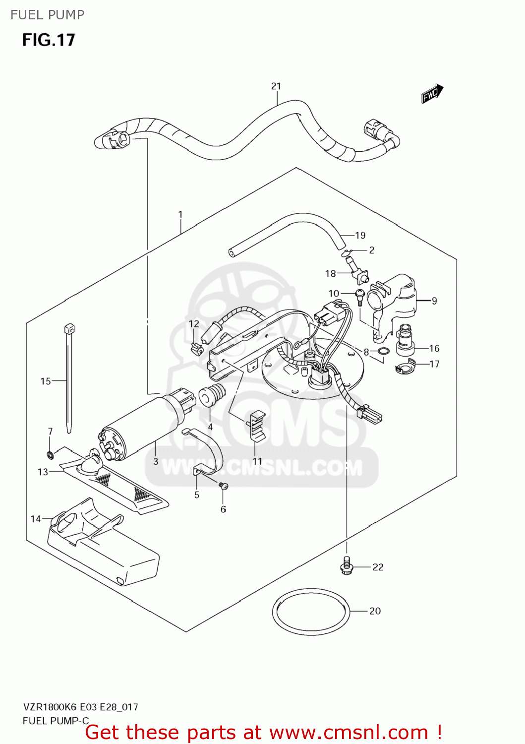 FUEL PUMP VZR1800Z BOULEVARD M109R 2009 (K9) CALIFORNIA (E33)