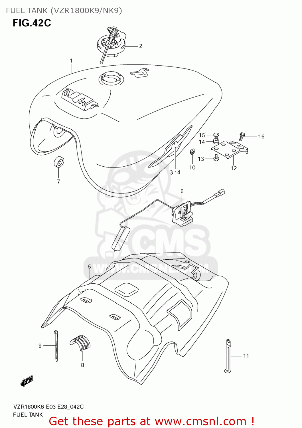 FUEL TANK (VZR1800K9/NK9) VZR1800Z BOULEVARD M109R 2009 (K9) CALIFORNIA (E33)