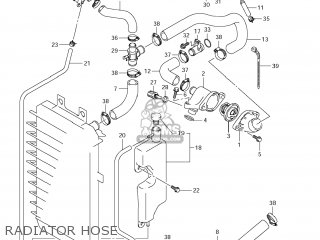 RADIATOR HOSE - VZR1800Z BOULEVARD M109R 2009 (K9) CALIFORNIA (E33)