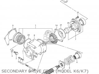 SECONDARY DRIVE GEAR (MODEL K6/K7) - VZR1800Z BOULEVARD M109R 2009 (K9) CALIFORNIA (E33)