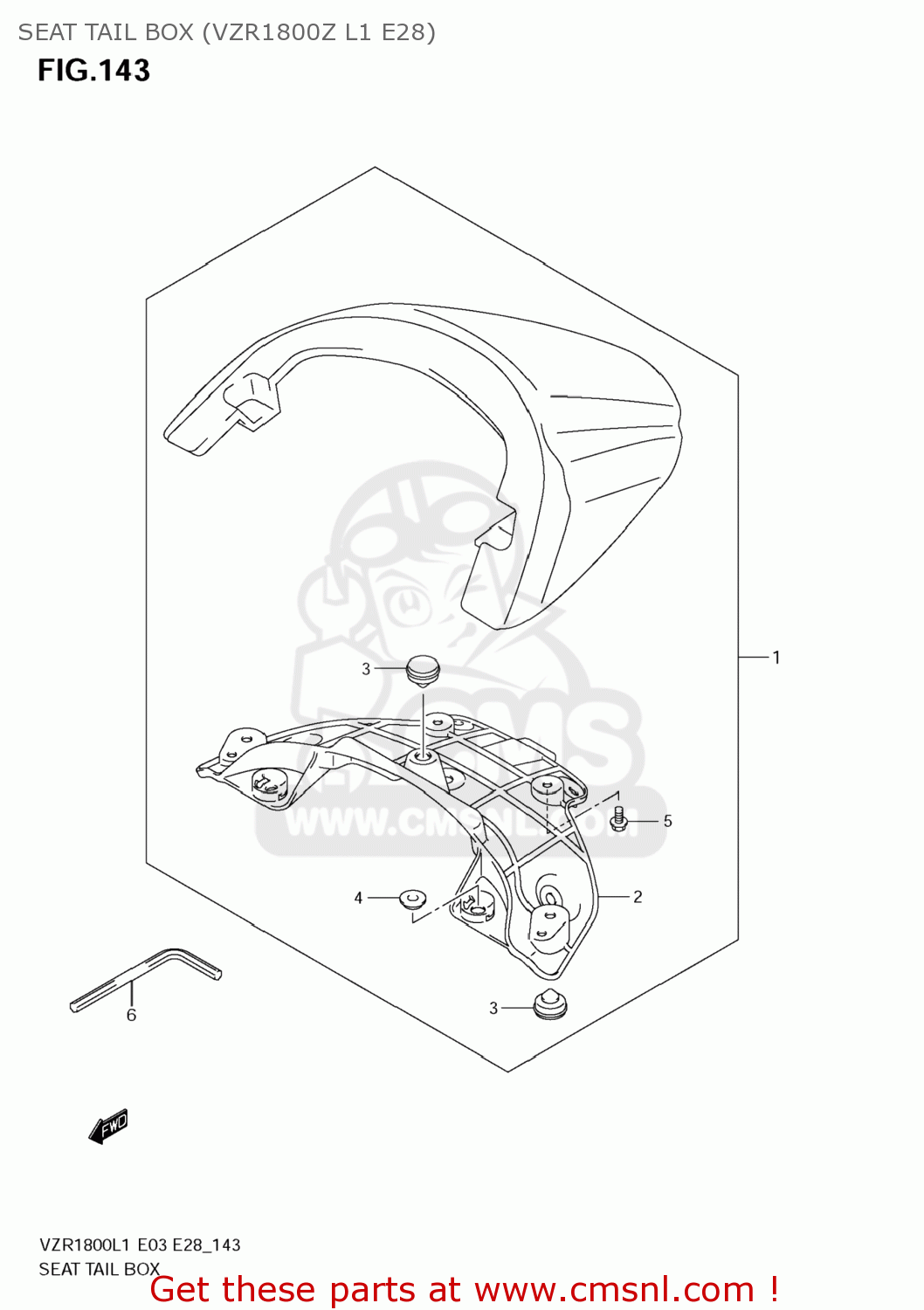SEAT TAIL BOX (VZR1800Z L1 E28) VZR1800Z BOULEVARD M109R 2011 (L1) USA CALIF CANAD (E03 E33 E28)