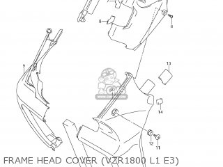 FRAME HEAD COVER (VZR1800 L1 E3) - VZR1800Z BOULEVARD M109R 2011 (L1) USA CALIF CANAD (E03 E33 E28)