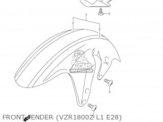 FRONT FENDER (VZR1800Z L1 E28) - VZR1800Z BOULEVARD M109R 2011 (L1) USA CALIF CANAD (E03 E33 E28)