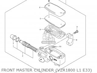 FRONT MASTER CYLINDER (VZR1800 L1 E33) - VZR1800Z BOULEVARD M109R 2011 (L1) USA CALIF CANAD (E03 E33 E28)