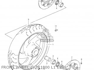 FRONT WHEEL (VZR1800 L1 E28) - VZR1800Z BOULEVARD M109R 2011 (L1) USA CALIF CANAD (E03 E33 E28)