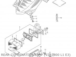 REAR COMBINATION LAMP (VZR1800 L1 E3) - VZR1800Z BOULEVARD M109R 2011 (L1) USA CALIF CANAD (E03 E33 E28)