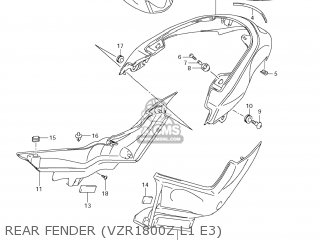 REAR FENDER (VZR1800Z L1 E3) - VZR1800Z BOULEVARD M109R 2011 (L1) USA CALIF CANAD (E03 E33 E28)