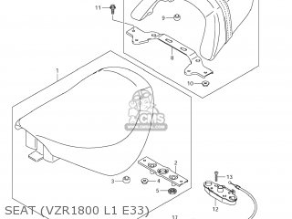 SEAT (VZR1800 L1 E33) - VZR1800Z BOULEVARD M109R 2011 (L1) USA CALIF CANAD (E03 E33 E28)