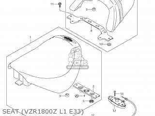 SEAT (VZR1800Z L1 E33) - VZR1800Z BOULEVARD M109R 2011 (L1) USA CALIF CANAD (E03 E33 E28)