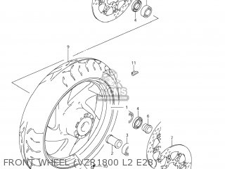 FRONT WHEEL (VZR1800 L2 E28) - VZR1800Z BOULEVARD M109R 2012 (L2) USA CALIF CANAD (E03 E33 E28)