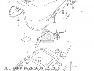 FUEL TANK (VZR1800 L2 E33) - VZR1800Z BOULEVARD M109R 2012 (L2) USA CALIF CANAD (E03 E33 E28)