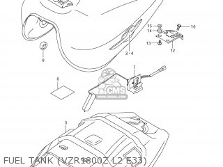 FUEL TANK (VZR1800Z L2 E33) - VZR1800Z BOULEVARD M109R 2012 (L2) USA CALIF CANAD (E03 E33 E28)