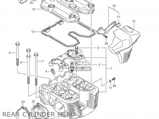 REAR CYLINDER HEAD - VZR1800Z BOULEVARD M109R 2012 (L2) USA CALIF CANAD (E03 E33 E28)
