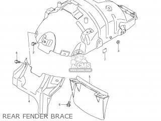 REAR FENDER BRACE - VZR1800Z BOULEVARD M109R 2012 (L2) USA CALIF CANAD (E03 E33 E28)