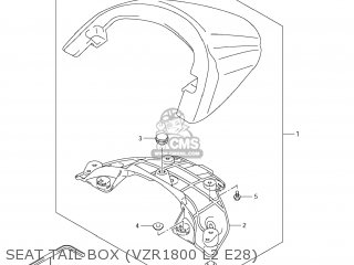 SEAT TAIL BOX (VZR1800 L2 E28) - VZR1800Z BOULEVARD M109R 2012 (L2) USA CALIF CANAD (E03 E33 E28)