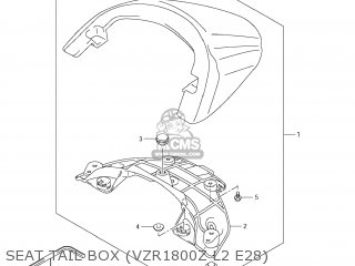 SEAT TAIL BOX (VZR1800Z L2 E28) - VZR1800Z BOULEVARD M109R 2012 (L2) USA CALIF CANAD (E03 E33 E28)