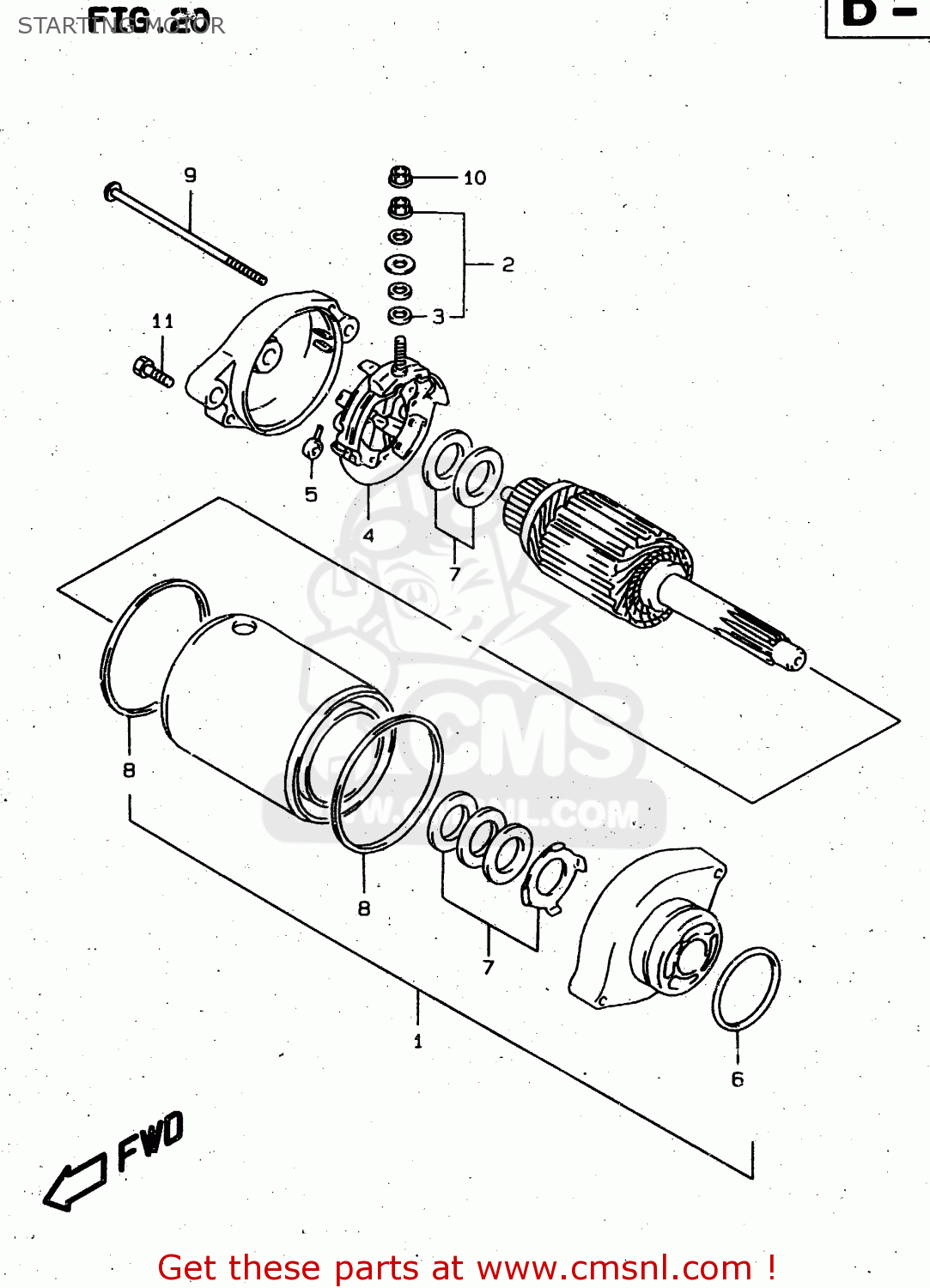 STARTING MOTOR XF650 1997 (V) (E02 E04 E17 E18 E22 E24 E25 E34)