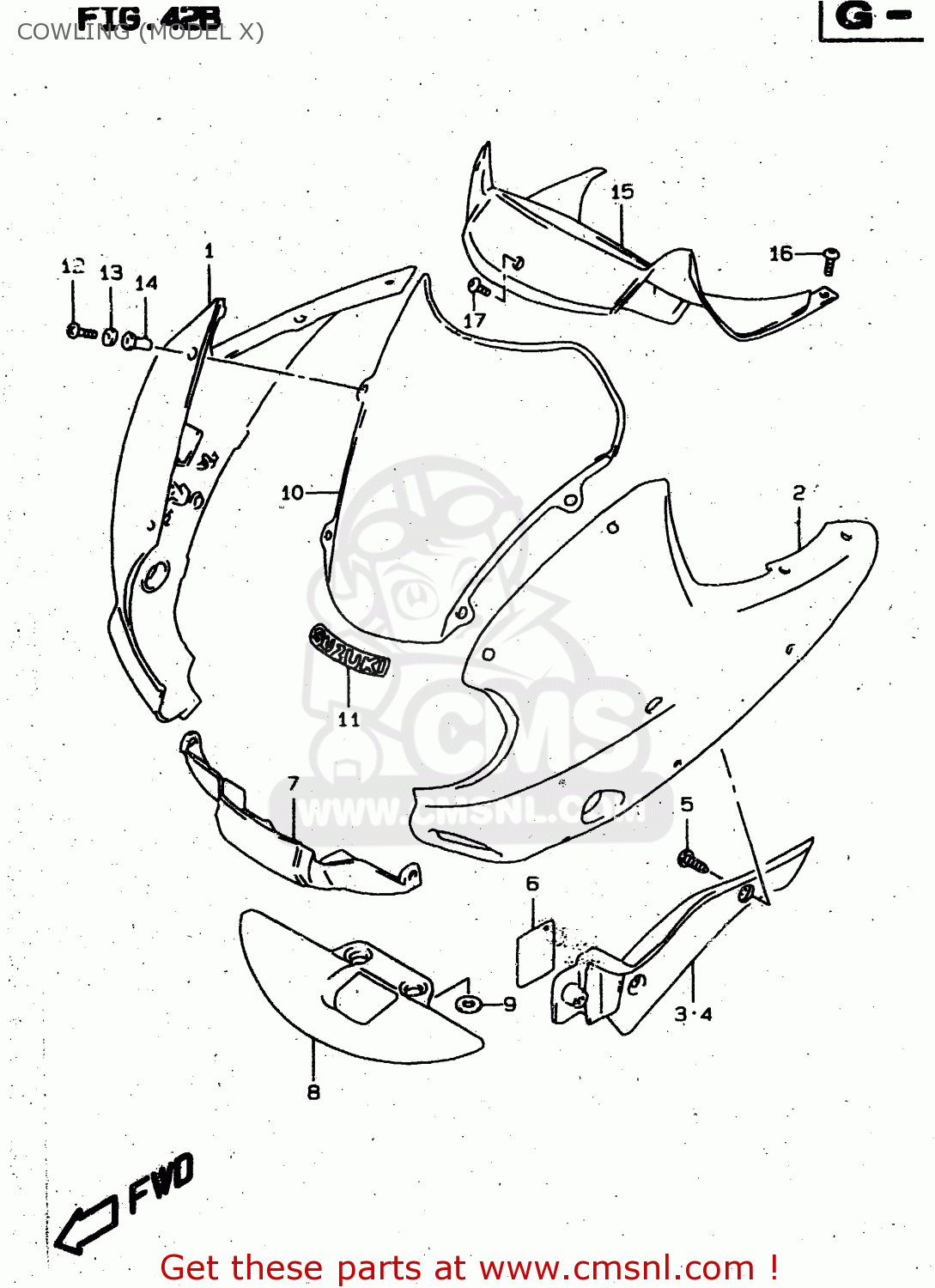COWLING (MODEL X) XF650 1997 (V) (E02 E04 E17 E18 E22 E24 E25 E34)