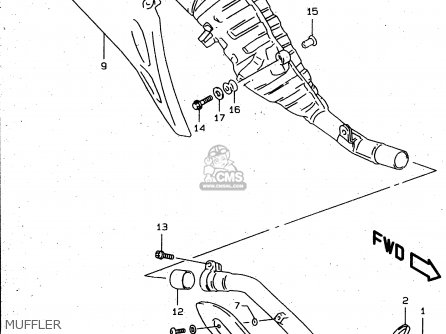 MUFFLER - XF650 1997 (V) (E02 E04 E17 E18 E22 E24 E25 E34)