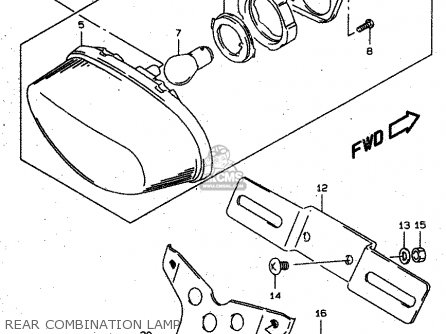 REAR COMBINATION LAMP - XF650 1997 (V) (E02 E04 E17 E18 E22 E24 E25 E34)