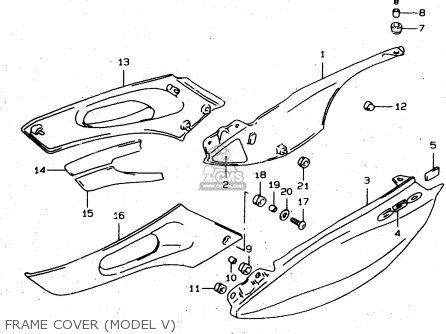 FRAME COVER (MODEL V) - XF650 1997 (V) (E02 E04 E17 E18 E22 E24 E25 E34)