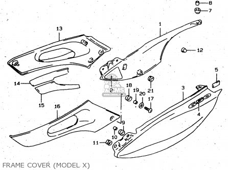FRAME COVER (MODEL X) - XF650 1997 (V) (E02 E04 E17 E18 E22 E24 E25 E34)
