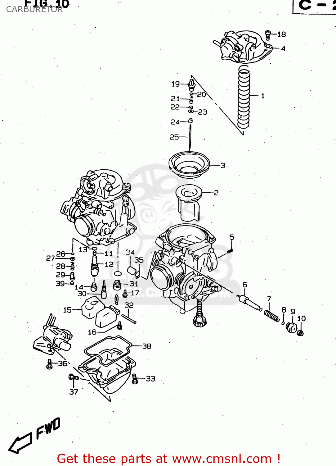 CARBURETOR XF650 1998 (W) (E02 E04 E17 E18 E22 E24 E25 E34) / P9