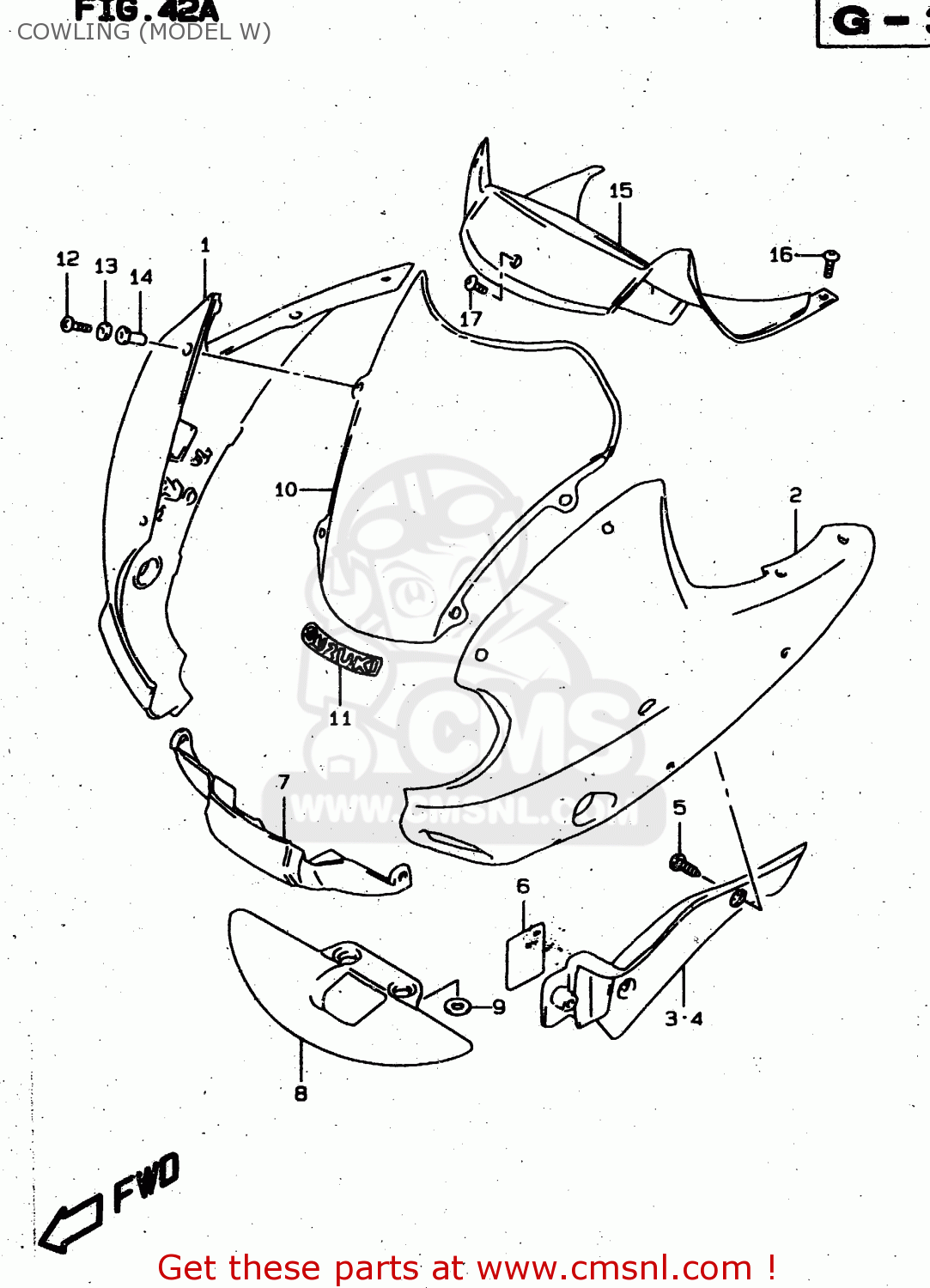 COWLING (MODEL W) XF650 1998 (W) (E02 E04 E17 E18 E22 E24 E25 E34) / P9
