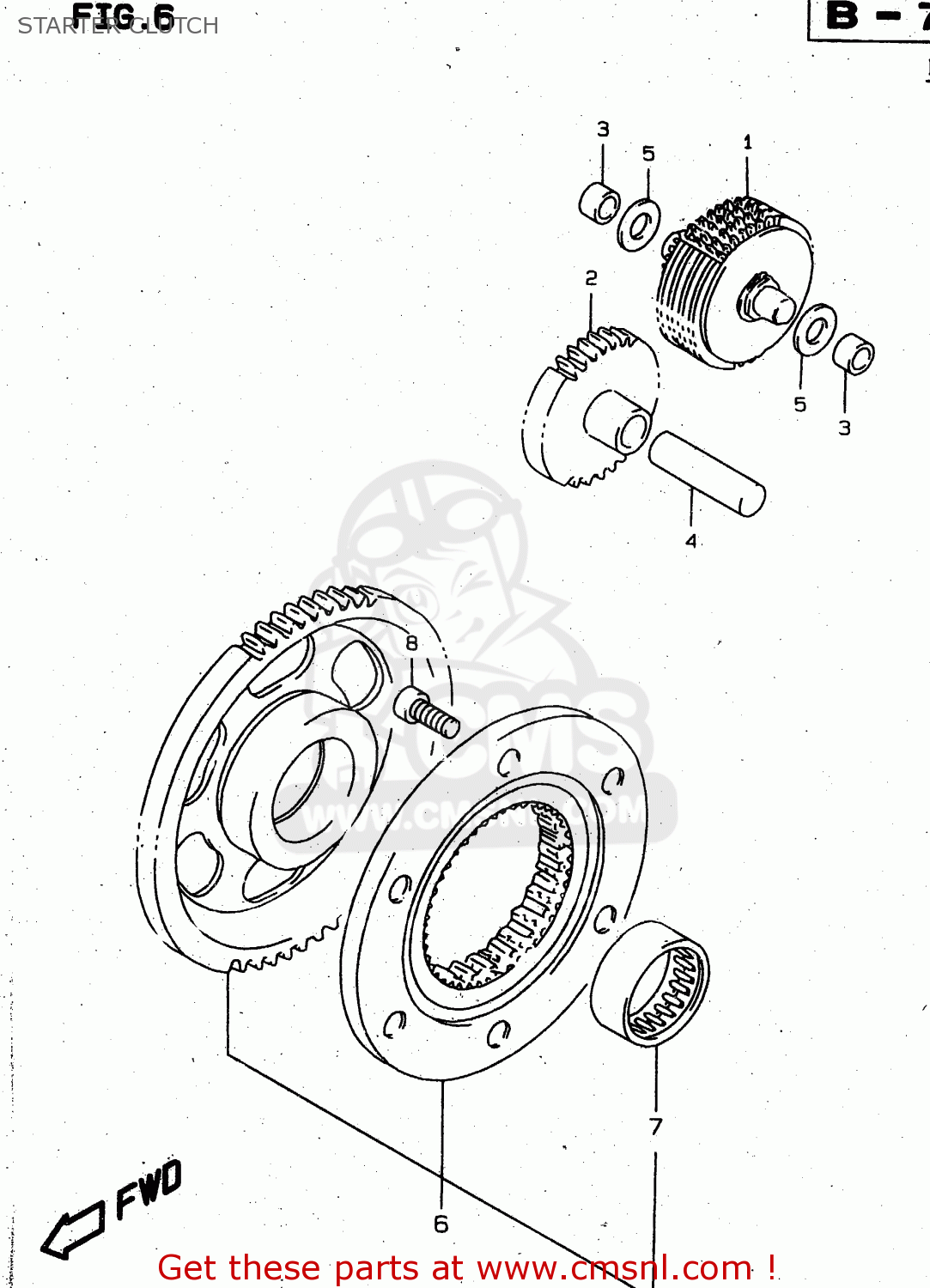 STARTER CLUTCH XF650 1998 (W) (E02 E04 E17 E18 E22 E24 E25 E34) / P9