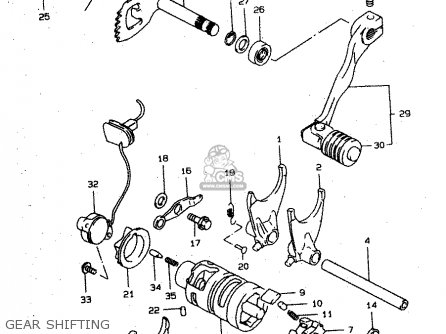 GEAR SHIFTING - XF650 1998 (W) (E02 E04 E17 E18 E22 E24 E25 E34) / P9