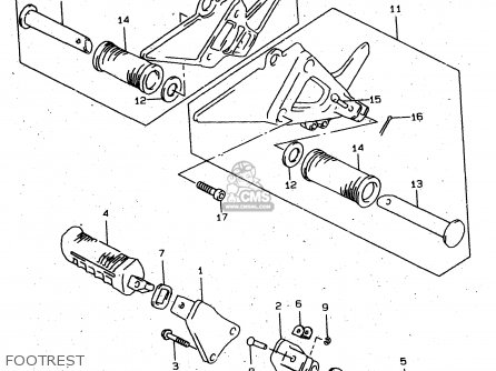 FOOTREST - XF650 1998 (W) (E02 E04 E17 E18 E22 E24 E25 E34) / P9
