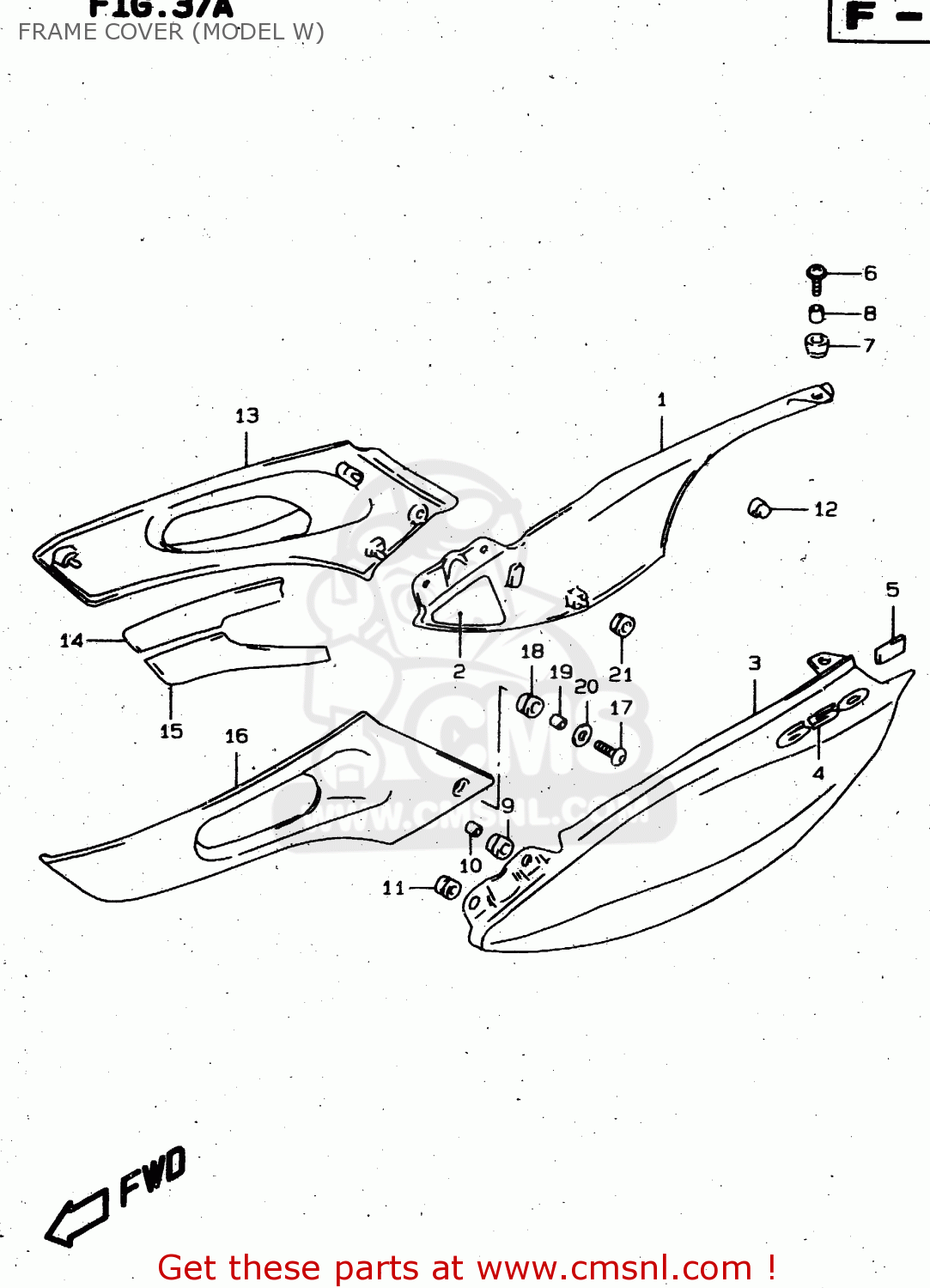 FRAME COVER (MODEL W) XF650 1999 (X) (E02 E04 E17 E18 E22 E24 E25 E34)