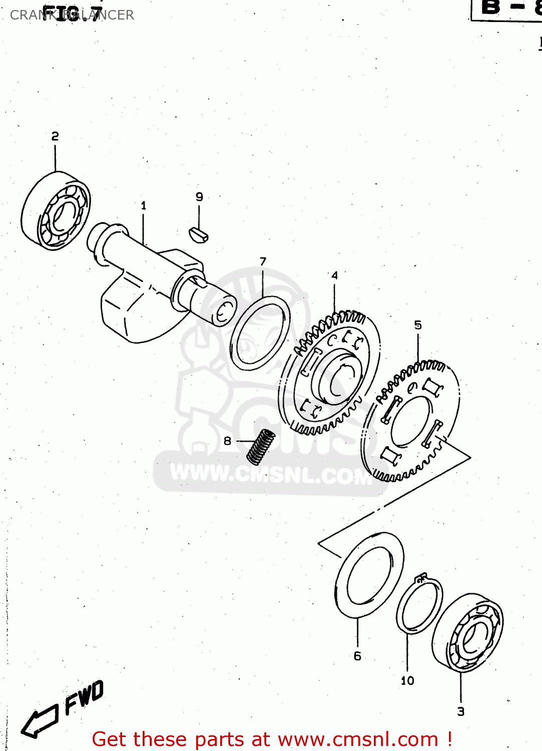 CRANK BALANCER XF650 1999 (X) (E02 E04 E17 E18 E22 E24 E25 E34)