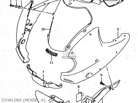 COWLING (MODEL X) - XF650 1999 (X) (E02 E04 E17 E18 E22 E24 E25 E34)