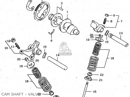 CAM SHAFT - VALVE - XF650 1999 (X) (E02 E04 E17 E18 E22 E24 E25 E34)