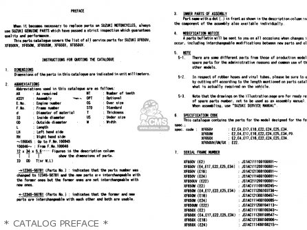 * CATALOG PREFACE * - XF650 1999 (X) (E02 E04 E17 E18 E22 E24 E25 E34)