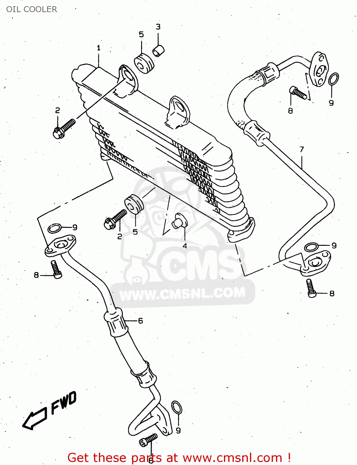 OIL COOLER XF650U 1997 (V) (E22)
