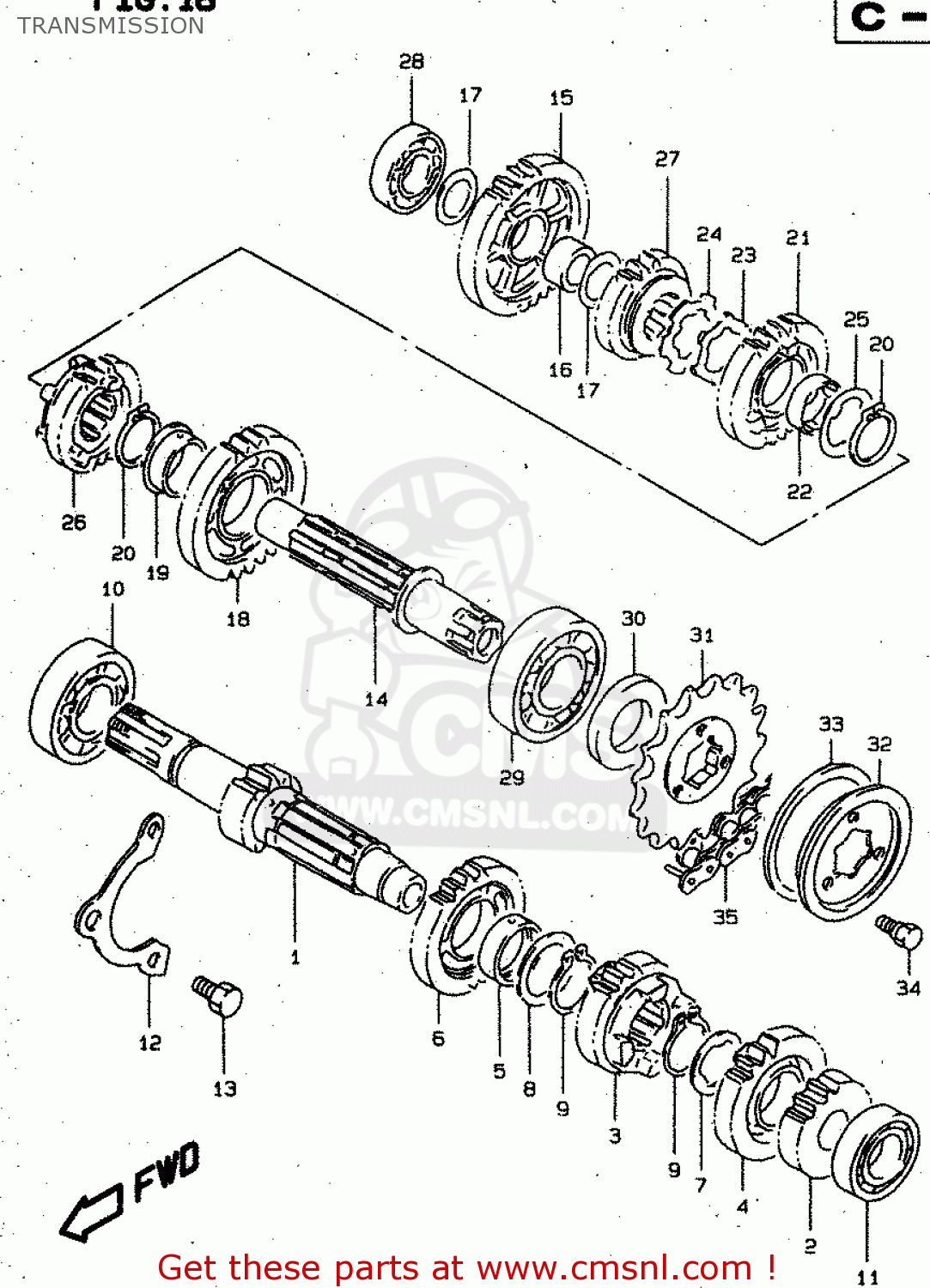 TRANSMISSION XF650U 1997 (V) (E22)