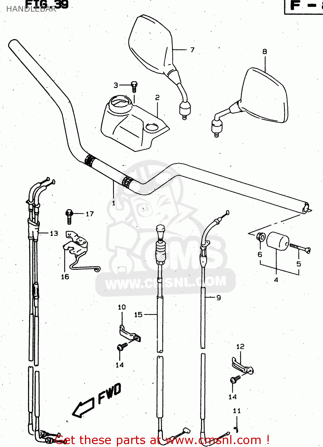 HANDLEBAR XF650U 1997 (V) (E22)