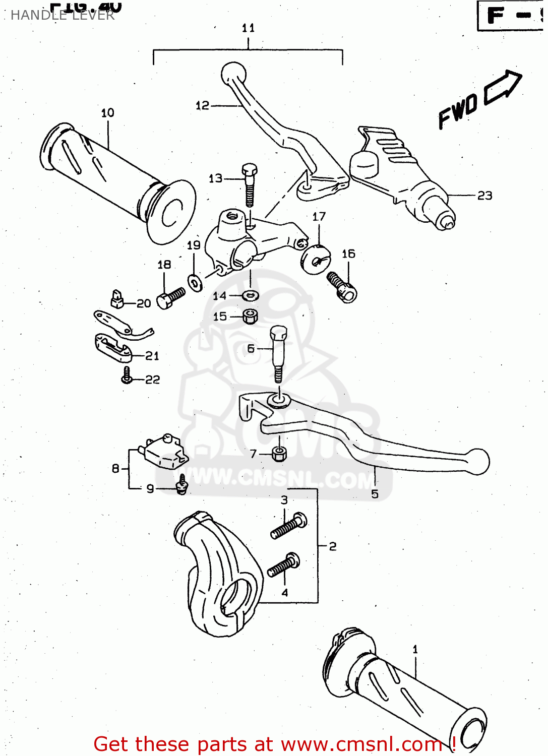 HANDLE LEVER XF650U 1997 (V) (E22)