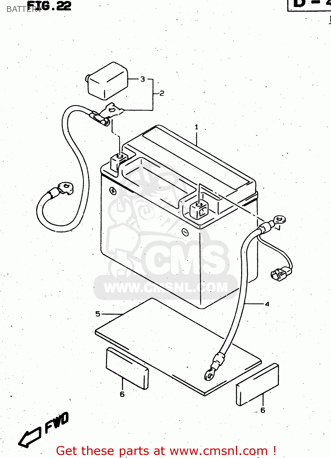 BATTERY XF650U 1998 (W) (E22)