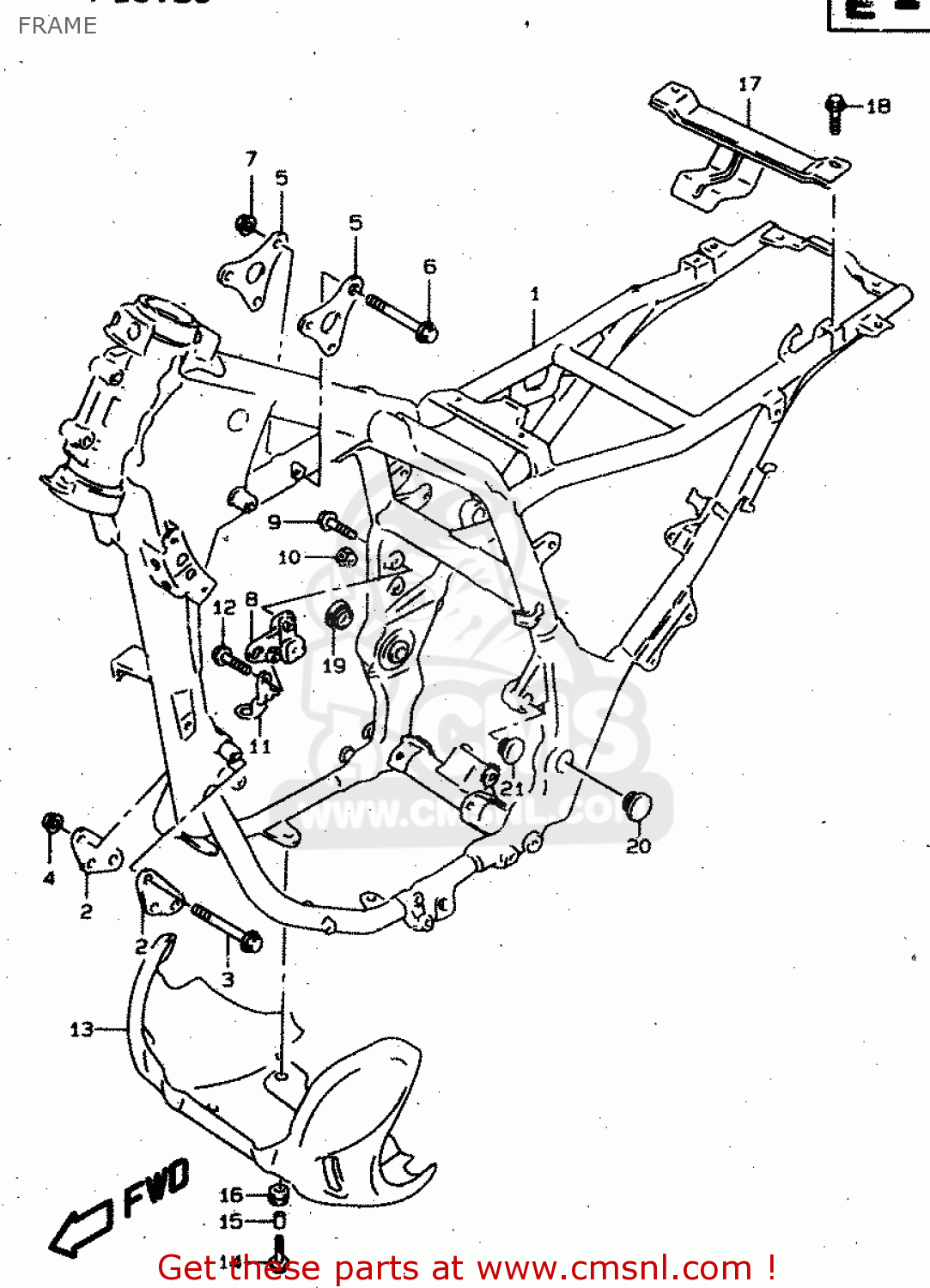 FRAME XF650U 1998 (W) (E22)