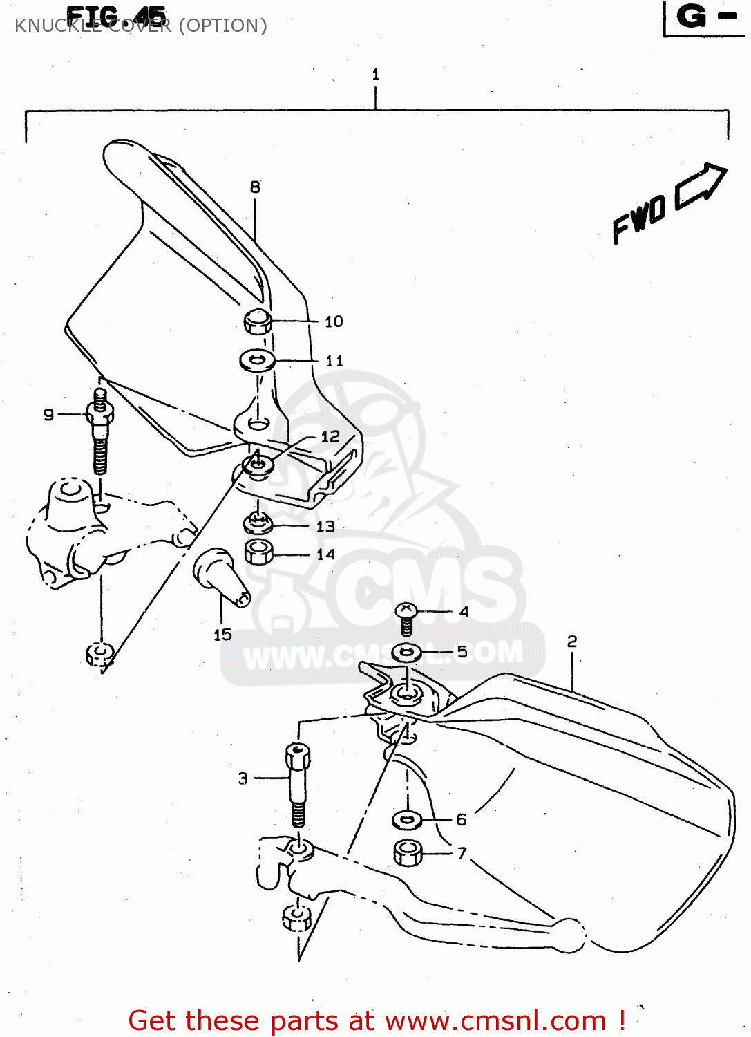KNUCKLE COVER (OPTION) XF650U 1998 (W) (E22)